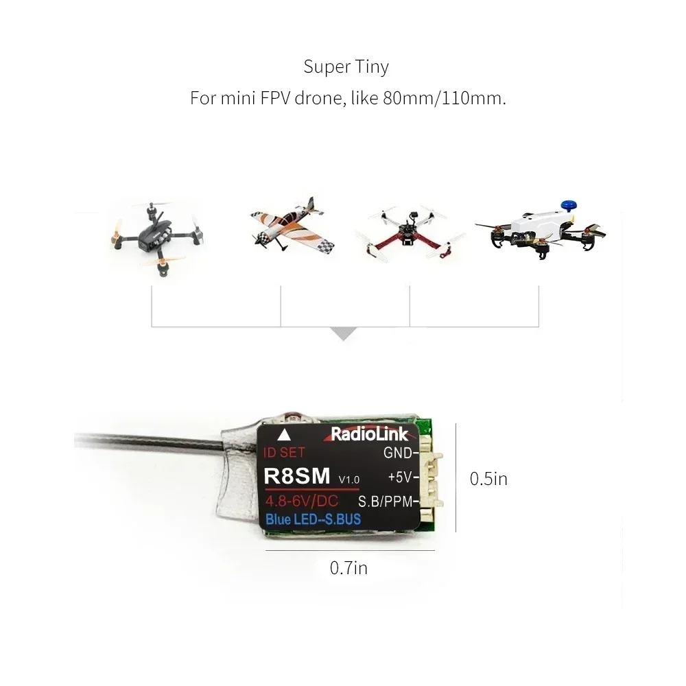 Receptor Mini Radiolink R8SM d - Receiver Sbus 8Ch avaliação e preço
