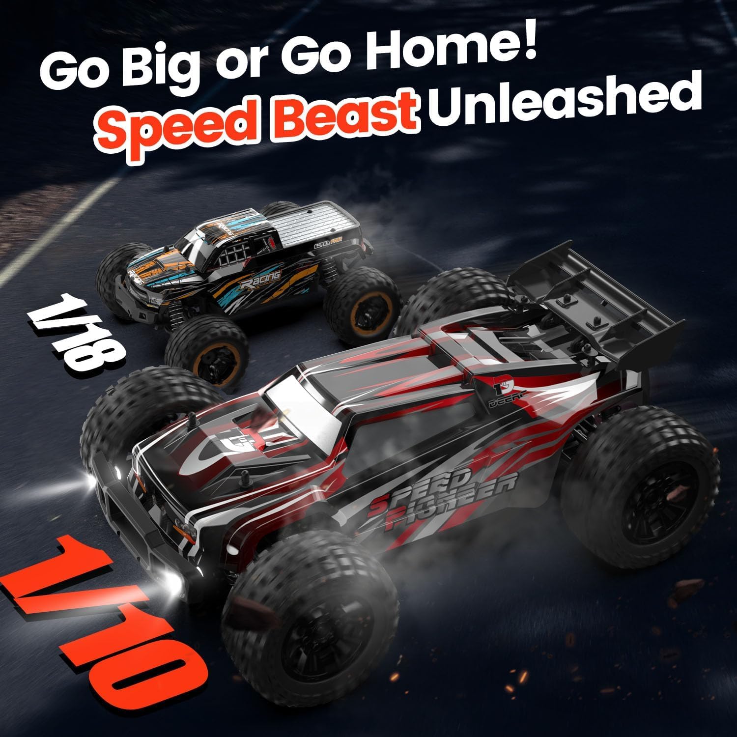 Carro RC grande em escala 1:10 - Rc Hobby Grade Monster Truck avaliação e preço