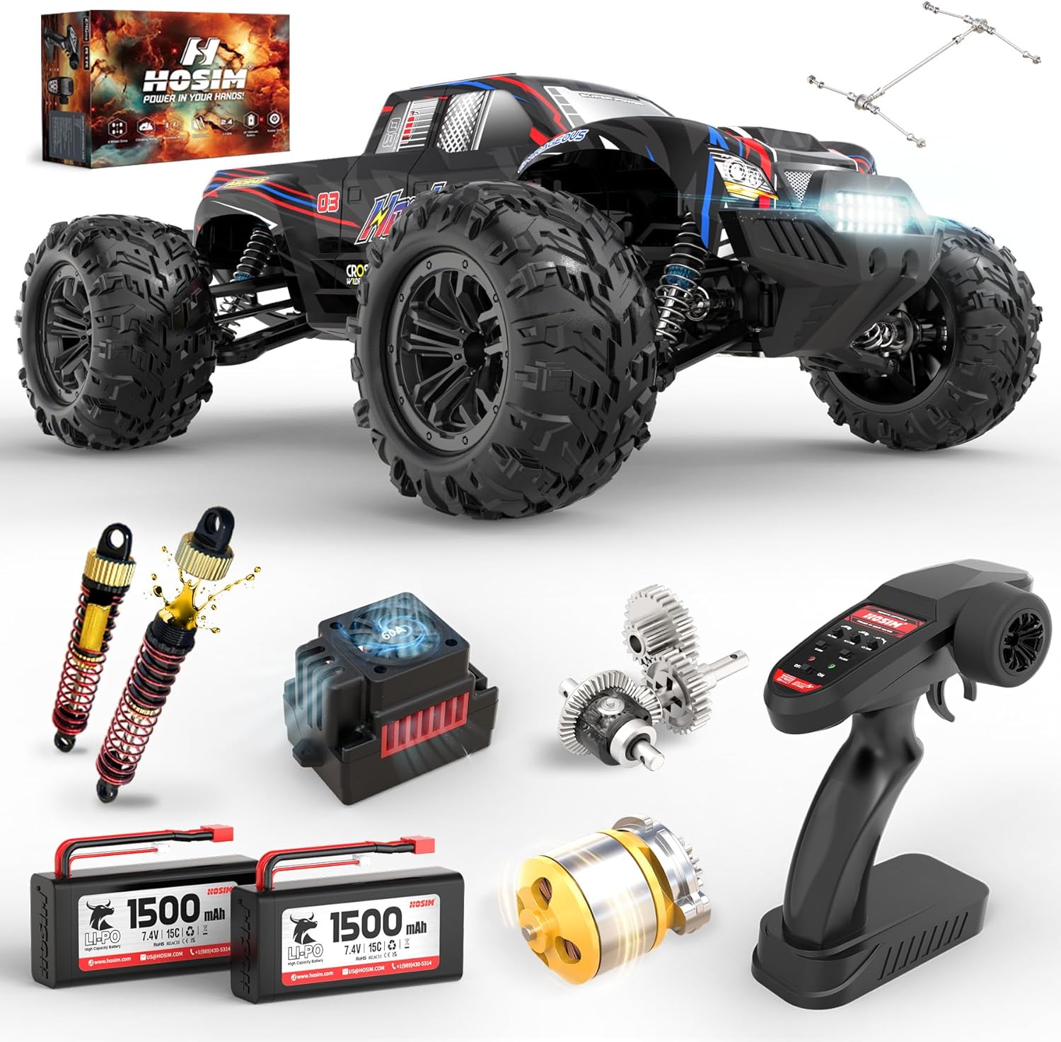 Caminhão Monstro RC Brushless  - Rc Hobby Grade Monster Truck avaliação e preço