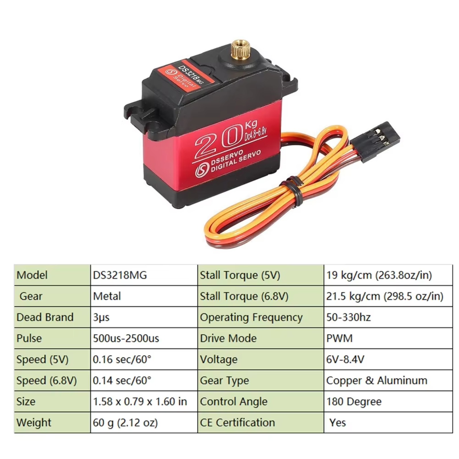 10PCS DS3218 20KG Servo Digita - Rc Hobby Shops avaliação e preço