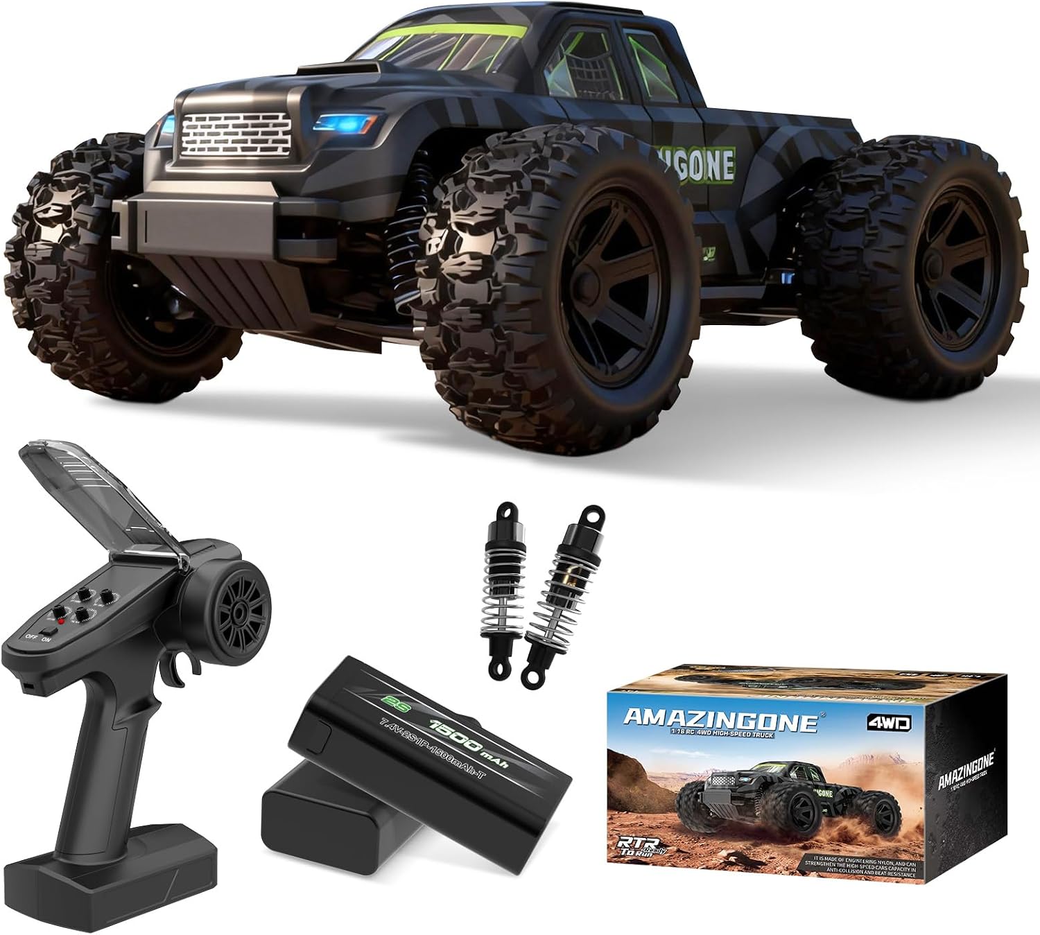Carro RC JT18W em Escala 1/18, - Rc Hobby Grade Monster Truck avaliação e preço